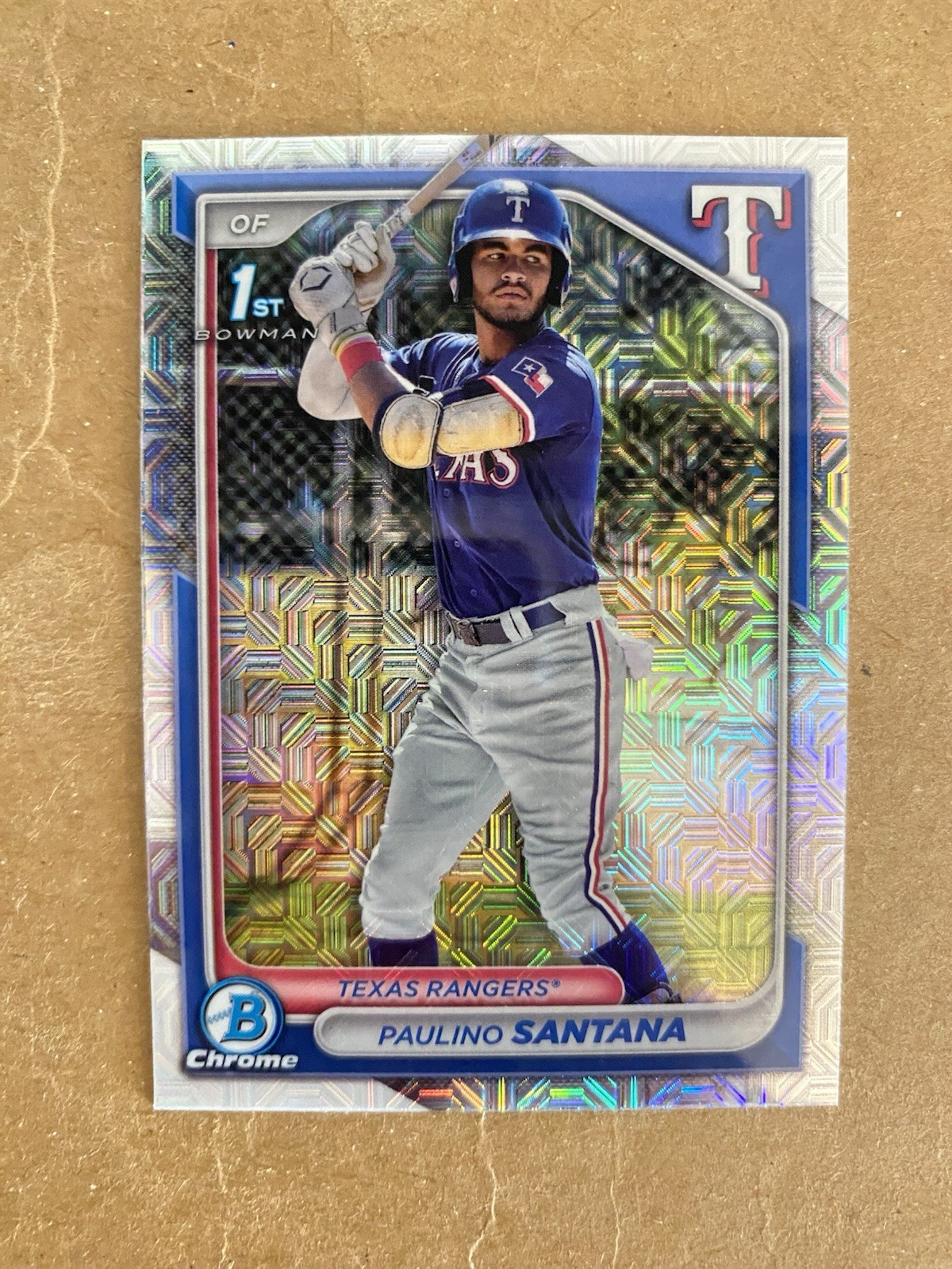 2024 Bowman Chrome Paulino Santana 1st Bowman Mojo Refractor # BCP-245