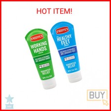 O'Keeffe's Working Hands Hand Cream 3 oz Tube and Healthy Feet Foot Cream 3 o