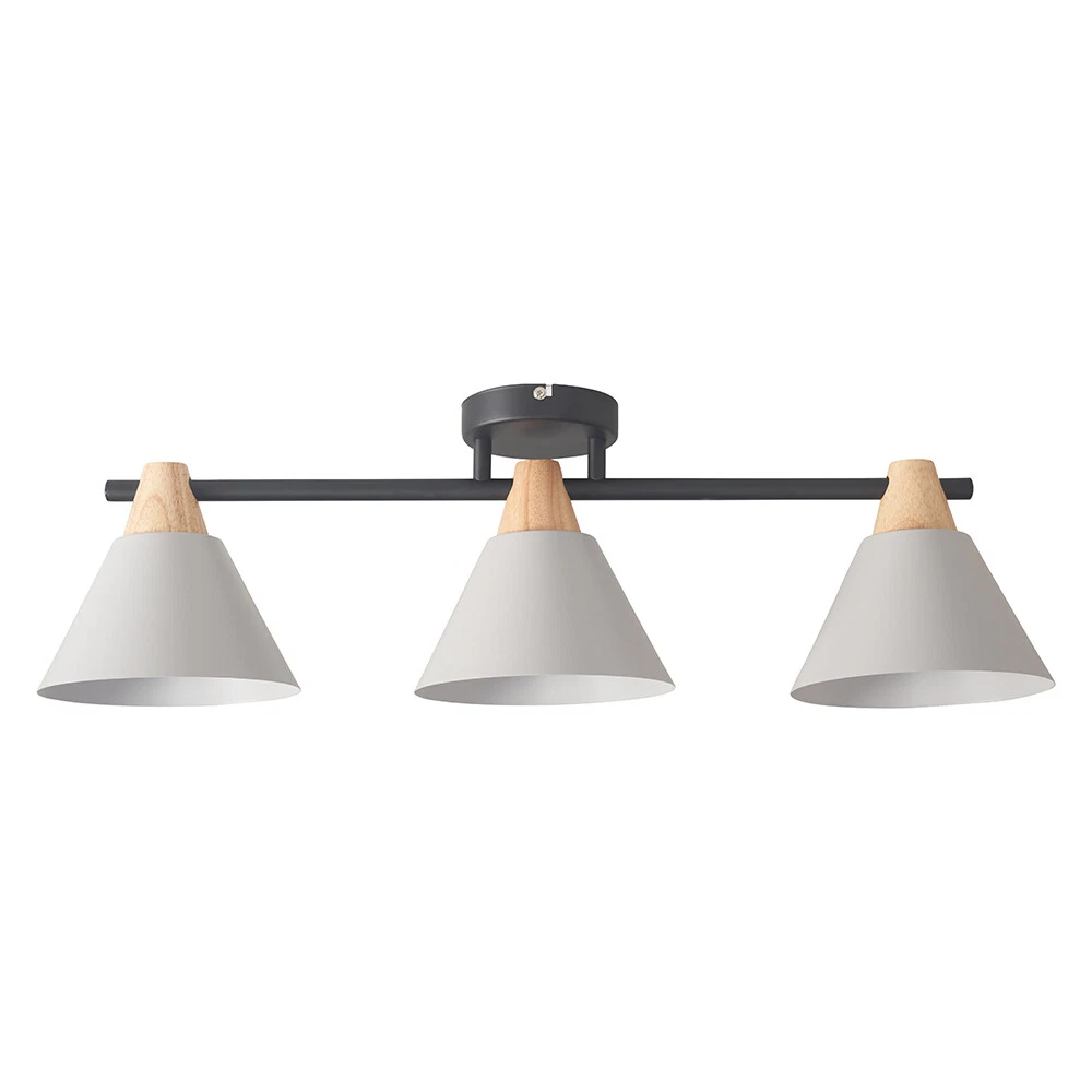 Grey wood light fixture deals
