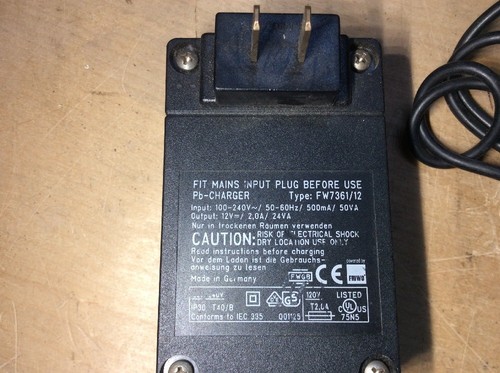 Pb Charger FW7361/12 12v 2A 24VA 3 Pin Military Connector AC Power Adapter - Picture 3 of 4