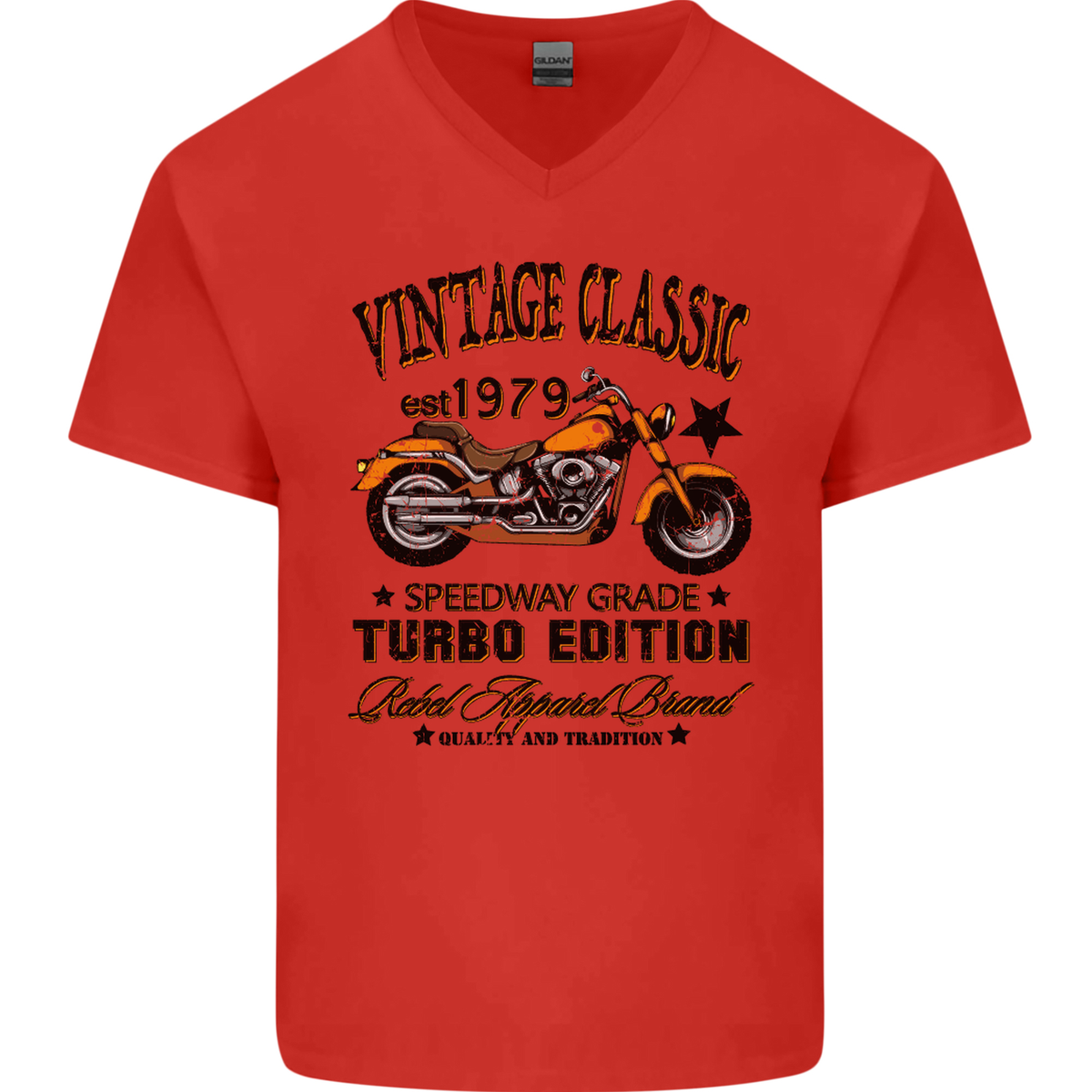 トップス Vintege motor cycle Tee Vintage Classic Motorcycle Motorbike Biker Mens V-Neck Cotton T