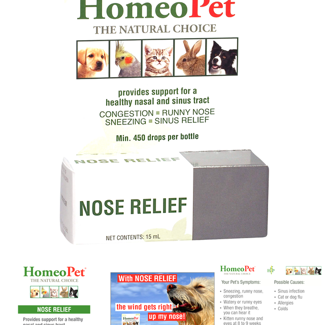 2x HomeoPet Feline Nose Congestion Relief Homeopathic Remedy Cat Kitten