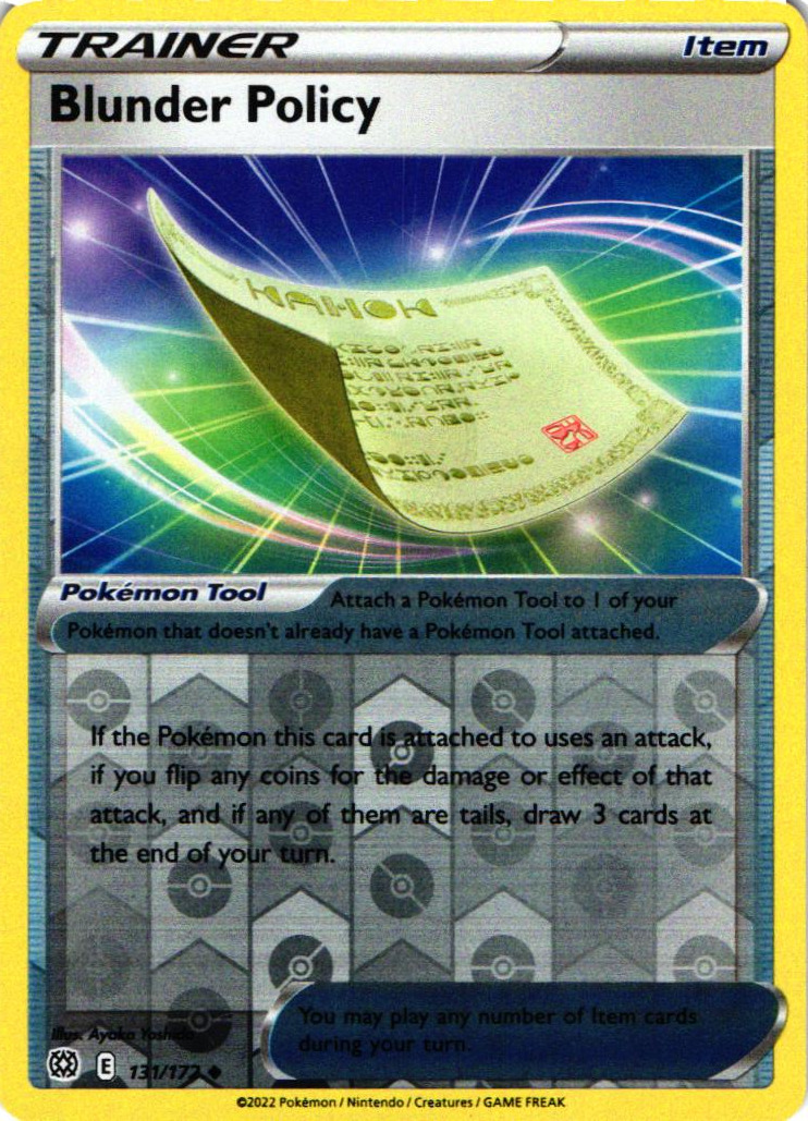 Pokemon - BLUNDER POLICY 131/172 - Reverse Holo - Brilliant Stars - NM/M -  New