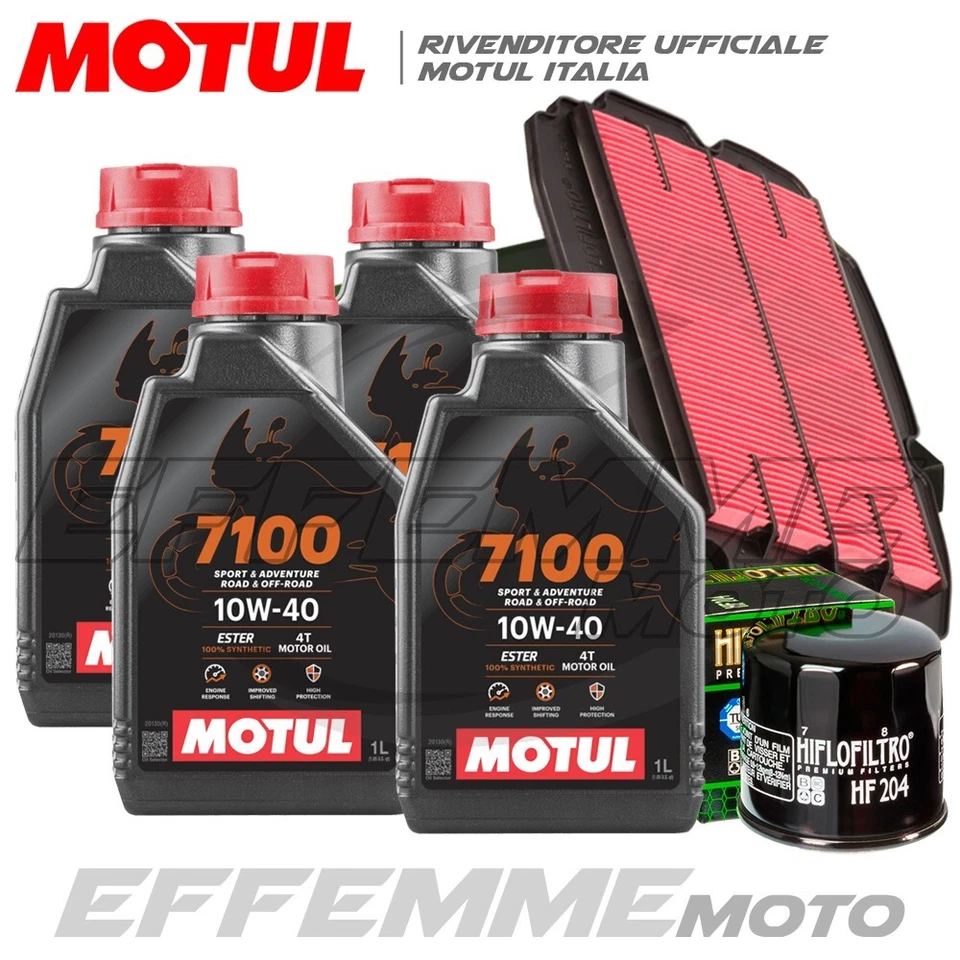 MOTUL + HIFLO Tagliando HONDA VFR 800 F V-Tec / ABS 2002-2017 (7100 10W40 Filtri aria olio)