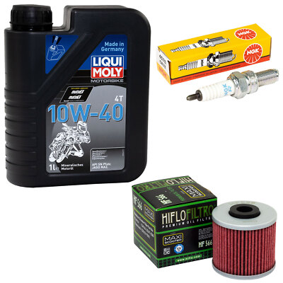 Set Inspektion für Kymco Downtown 125 i V21 2009-2019 Öl 1L Ölfilter Zündkerze