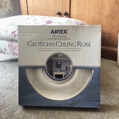 Artex Roses ARTEX Georgian Ceiling Rose Plaster Mouldings 380mm Diameter | eBay UK