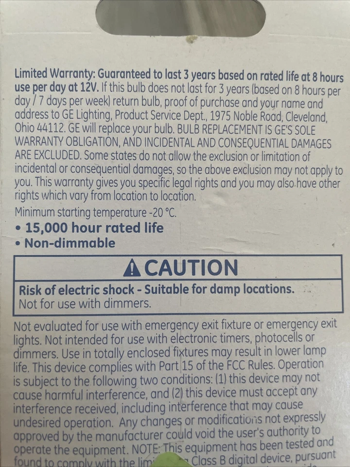 GE LED Desk Lamp Bulb Warm White T3 2w G4 Base 12v # 1558694 190 Lumens - Image 2 of 2