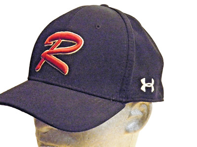 Under Armour Headline Stretch Fit Cap Adult L Black Curve Brim Hat Red R front