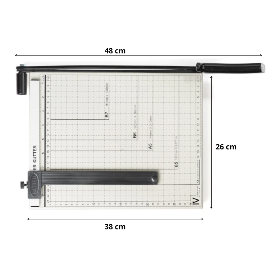 Hebelschneider Papierschneider A4 A5 Schneidemaschine Guillotine Foto Metall - Bild 3 von 4