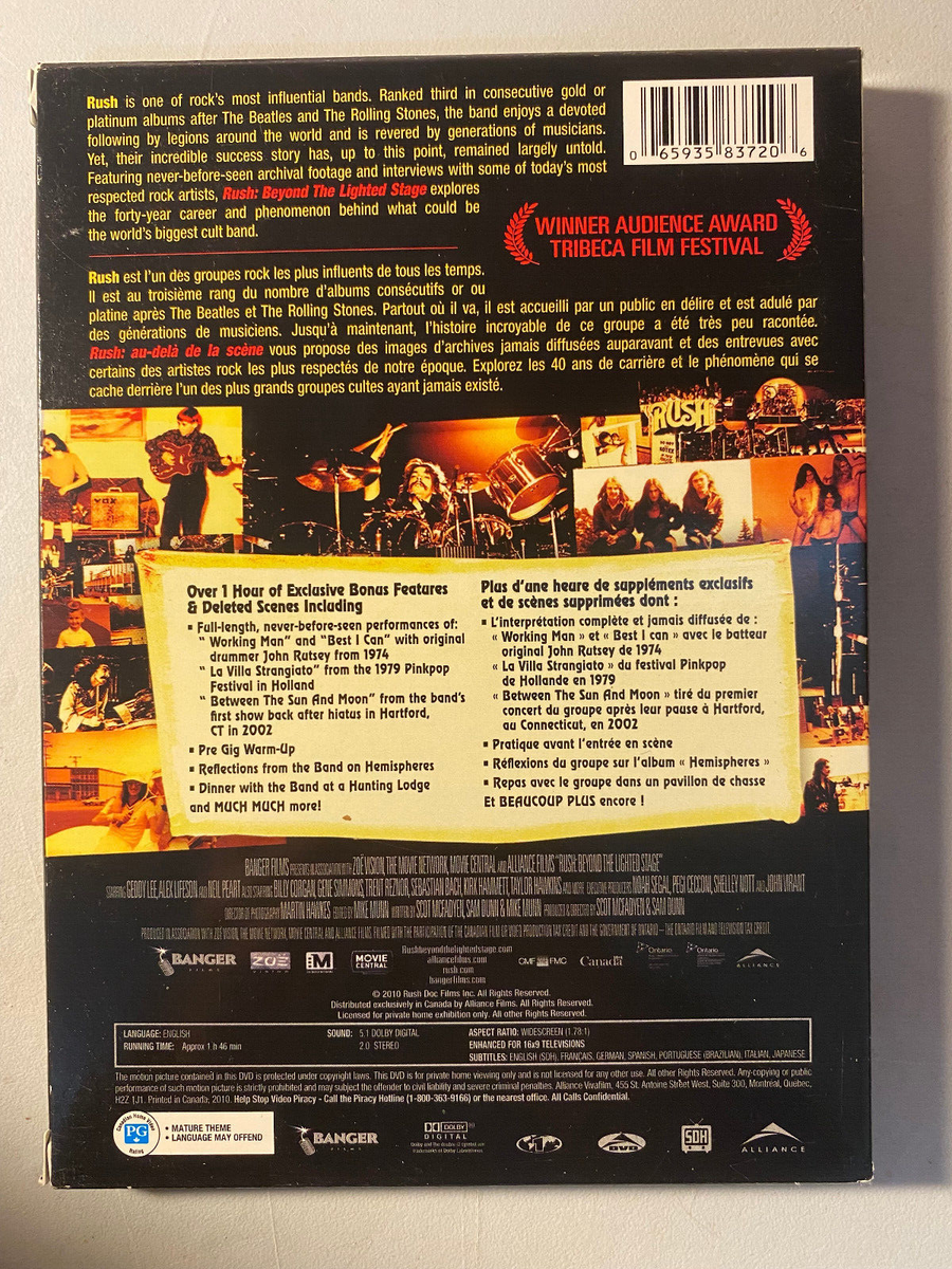 Rush: Beyond the Lighted Stage DVD | eBay