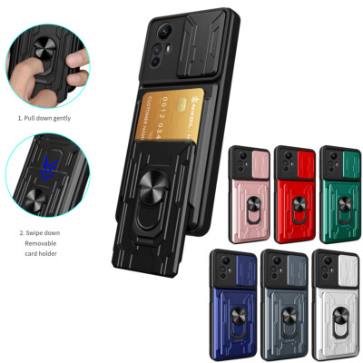 Hülle Für Xiaomi 13 Lite 12T Redmi Note 11 Pro 10 9S Halterung Kartenhalter Case