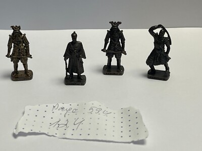 RARE VINTAGE KINDER SURPRISE FERRERO JAPANESE SAMURAI 1992 METAL FIGURES