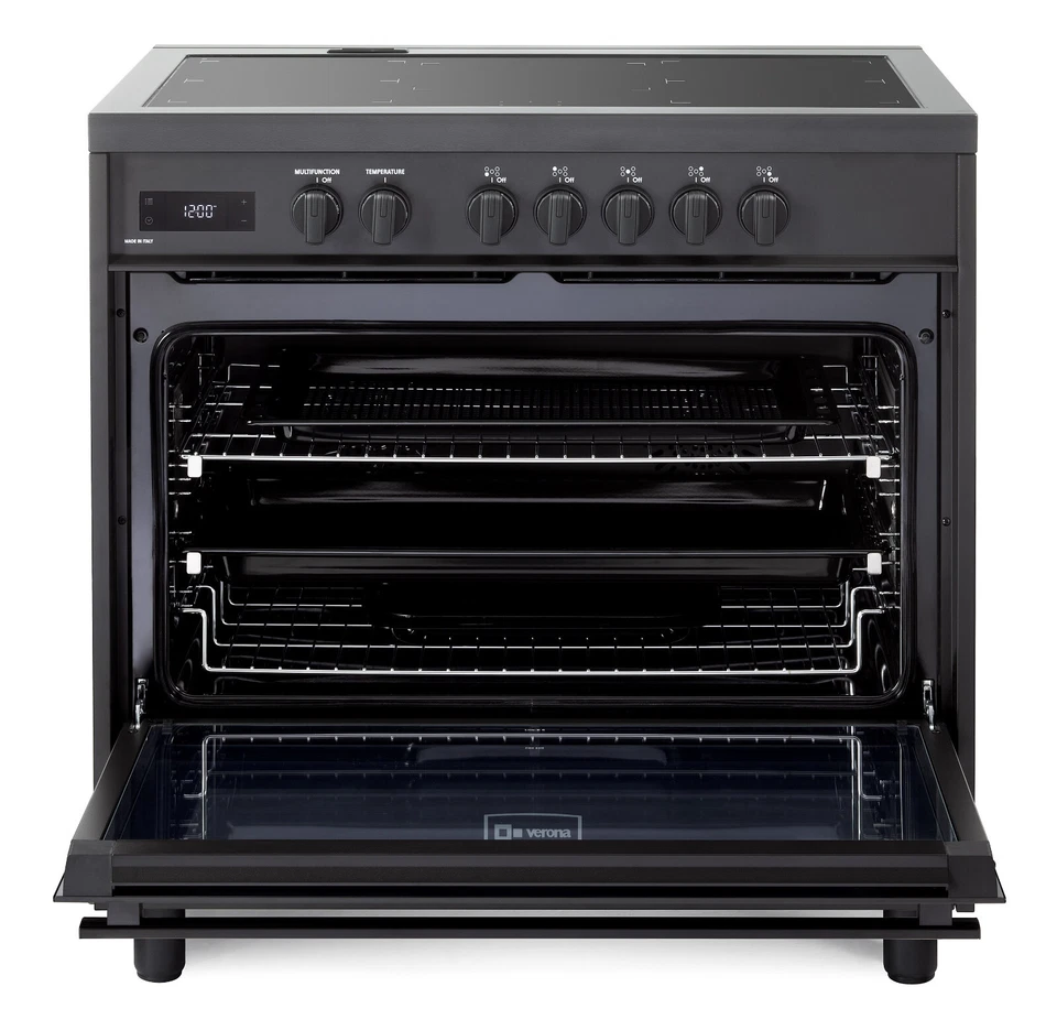 Horno de inducción independiente Verona Ultima Midnight 36 pulgadas 5,0 pies cúbicos negro Foto 2 de 4