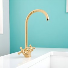 Handmade Brass Faucet, Vintage Solid Brass Tap for Kitchen or Bathroom,