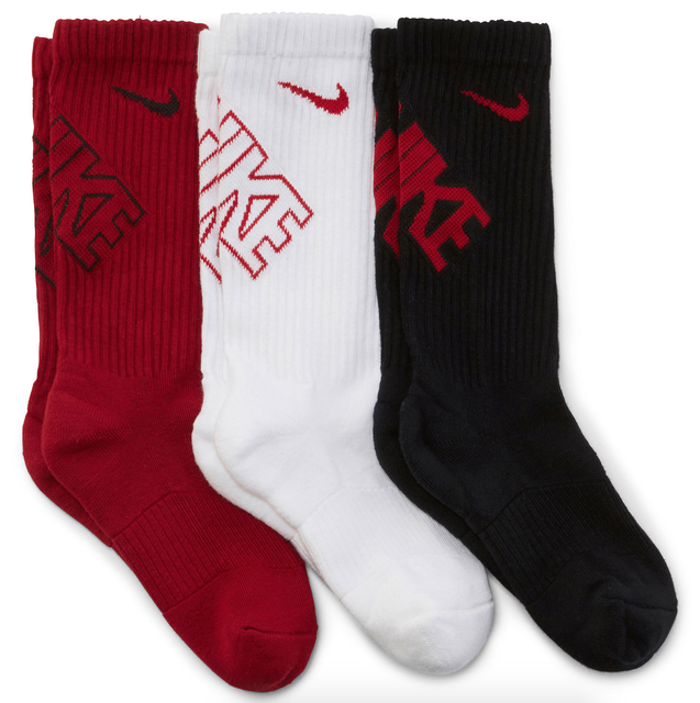 Nike 3 Pack Graphic Crew Socks Youth Size S 18412 eBay