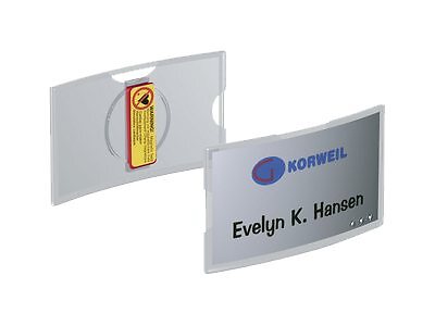 Durable 812319 Badge Landscape Acrilico Trasparente Lato 75 mm 812319