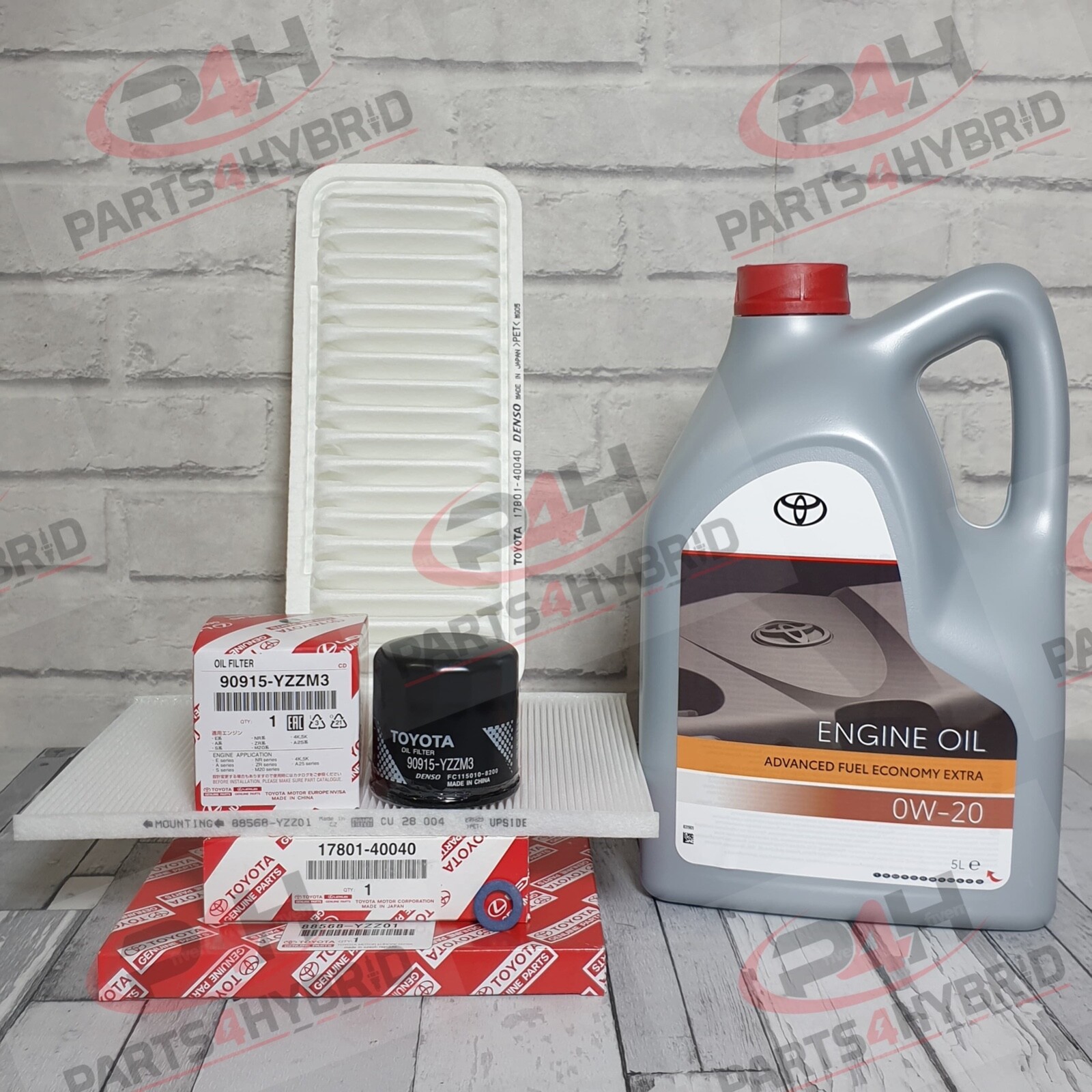 Toyota iQ Service Kit 1.0L KGJ10 2008 TO 2014 Genuine 0W20 Oil & All Filters