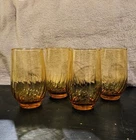 Vintage Anchor Hocking Regal Amber Beverage Glasses, Set Of 4