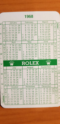 Rolex calendar green card vintage 1968/1969  in good condition