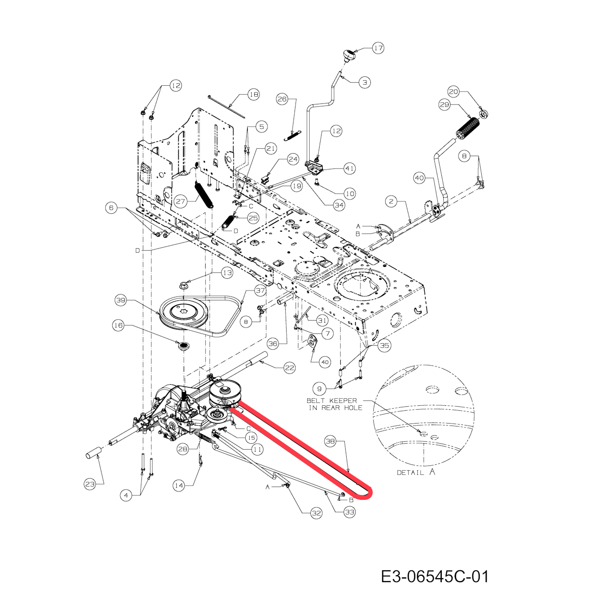Troy Bilt Pony Lawn Mower Transmission Belt Transmission Drive