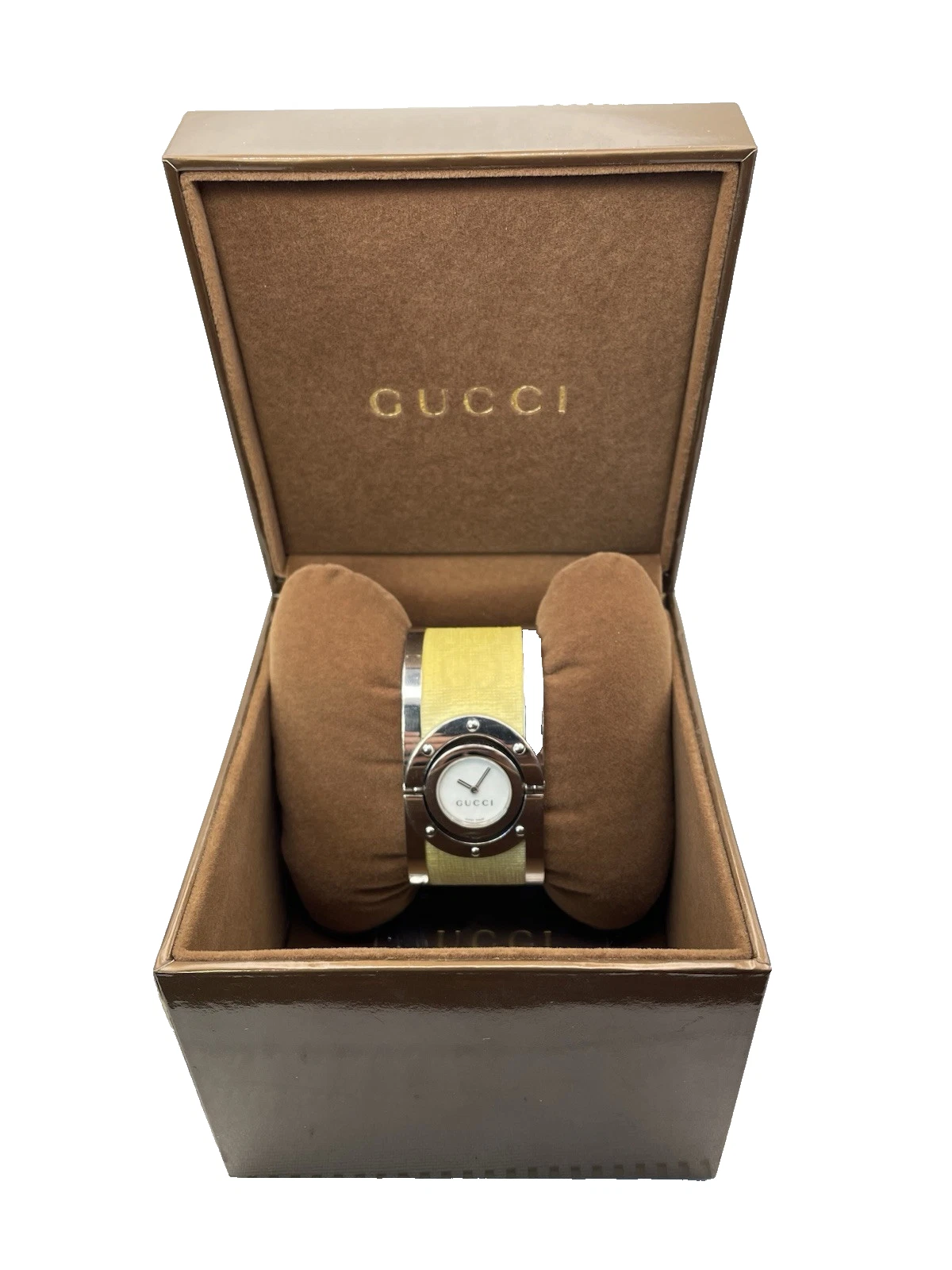 Montre femme GUCCI YA112419 cadran nacre tourbillon série 112 bracelet