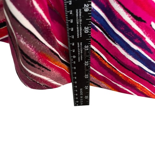 Avenue Blouse Women's 22/24 Pink Printed Round Neck 3/4 Sleeve Career Top - 第 6/9 張圖片