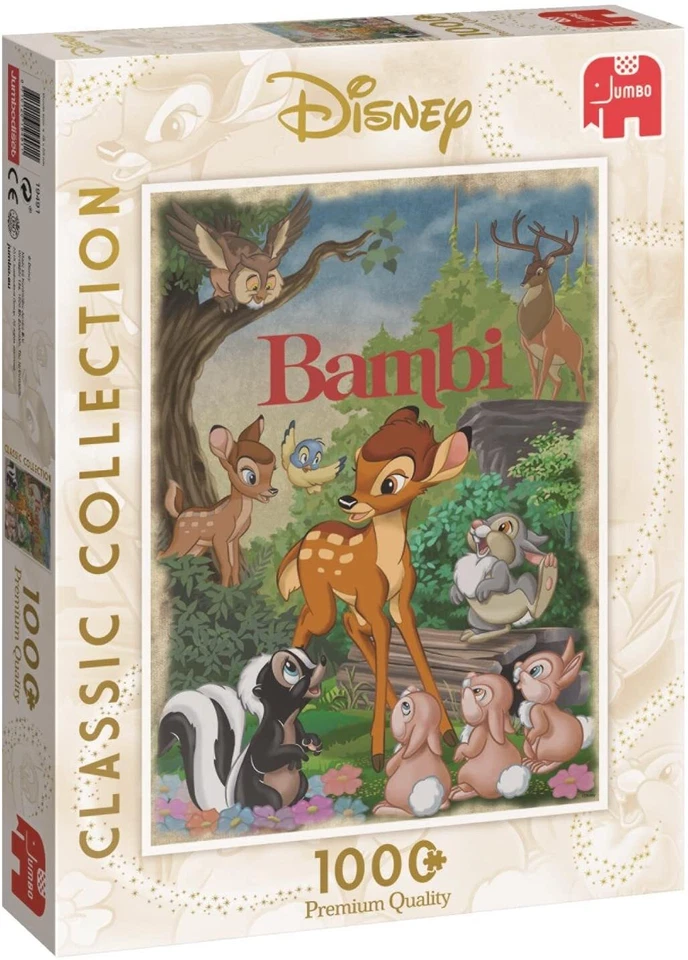 JUMBO SPIELE Jumbo 19491 Disney Classic Collection Bambi 1000 Teile Puzzle Tier Klassiker