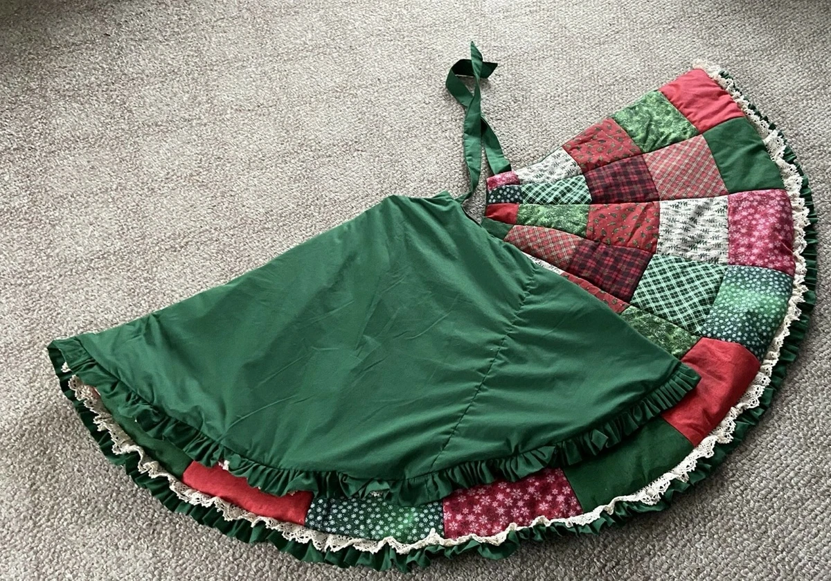 New Vintage Pattern Handmade Christmas Tree Skirt - Five Tiered