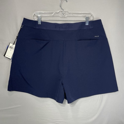 $128 NUOVO RLX RALPH LAUREN elasticizzato plissettato performance corto golf blu navy XL X-Large - Foto 5 di 20