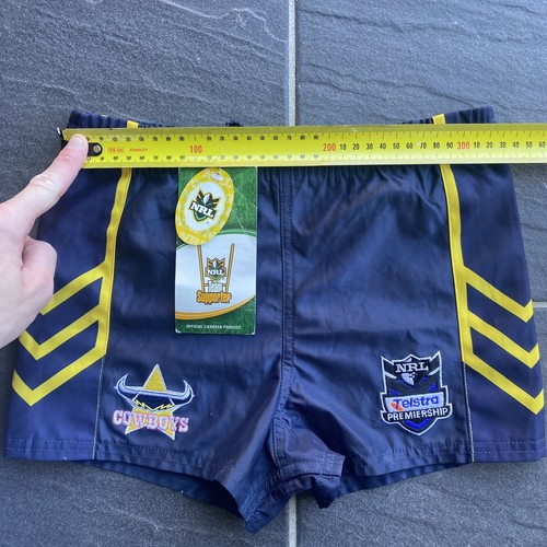 NRL North Queensland Cowboys Shorts Youth Size 8 BNWT Football Rugby League - Picture 8 of 9