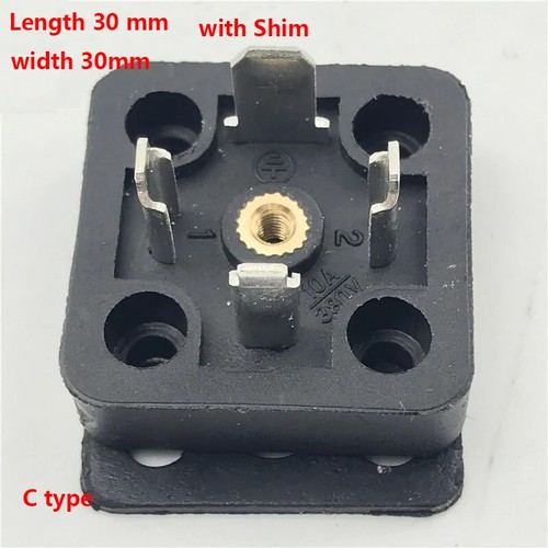 10 Pcs/lot Connector Box Square Base Solenoid Valve Plug Socket - Picture 8 of 11