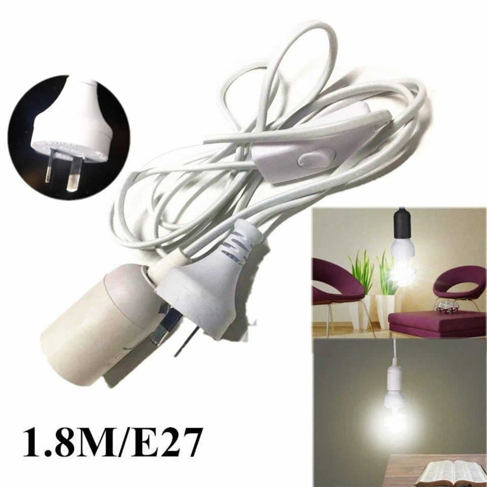 E27 Cable Cord With Switch AU Plug Pendant Lamp Base Light Bulb Holder Socket - image 4 of 4
