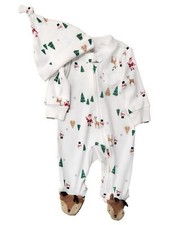 Carters Infant Boys  Girls Santa Claus With Hat Christmas Sleeper