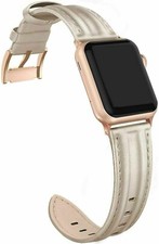 Leather Band Compatible with Apple Watch 38mm 40mm Shiny Bling Strap - GOLD