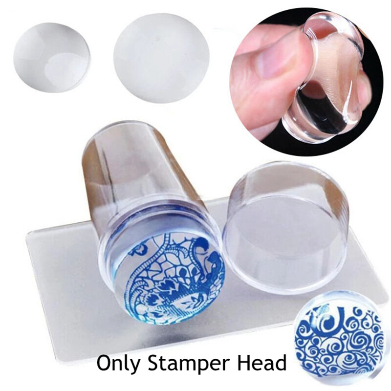 Silicone Nail Seal Stamp Transfer Stamper Nail Polish Print French Nail Manicure