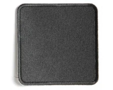 BLACK 3" SQUARE BLANK sew on patch (4036) (D16)