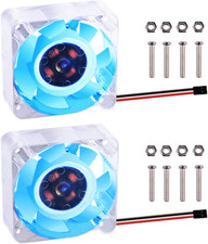 2-Pack 40mm Brushless Cooling Fans DC 5V for Raspberry Pi 4B/3B /3B/2B Blue 