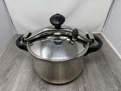 #ad Fagor Pressure Cooker Gas Electric Vitro Induction 18 10 Plaksteel 8L $80.96