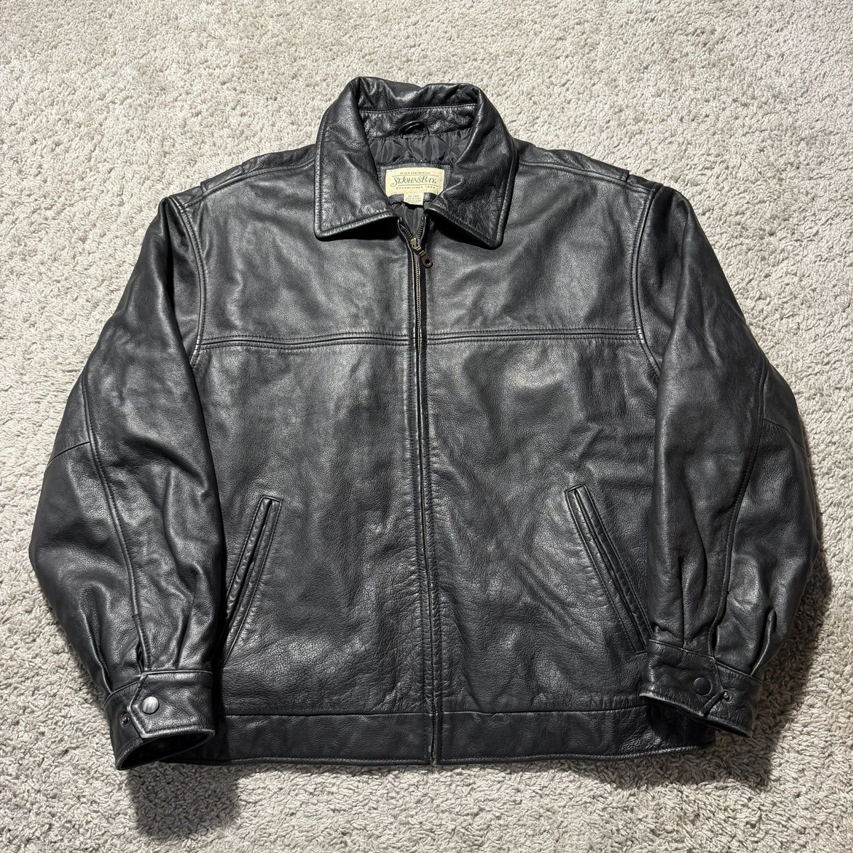 st johns bay leather jacket products for sale | eBay