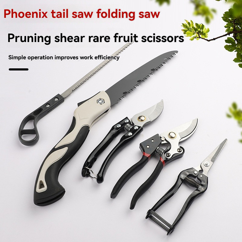 5-Piece Gardening Tool Set with Pruning Shears, Folding Saw & Storage Case – Hea alternate view 2