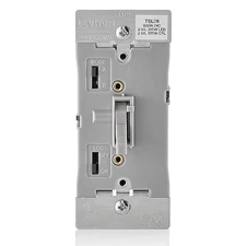 Leviton Tsl06-1Lg Universal Dimmer,1-Pole/3-Way,Gray