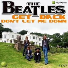Repro Photo THE BEATLES Get Back /Don't Let Me Down APPLE 7" Single Size 18x18cm