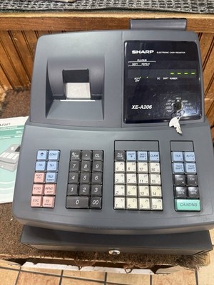 Sharp XE-A206 Electronic Cash Register with Keys and Manual B2 | eBay