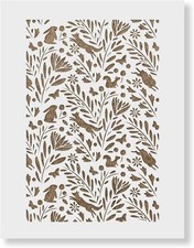 Forest Pattern Wall Stencil Wall Stencil Stencil Designs Stencil Painting Wall