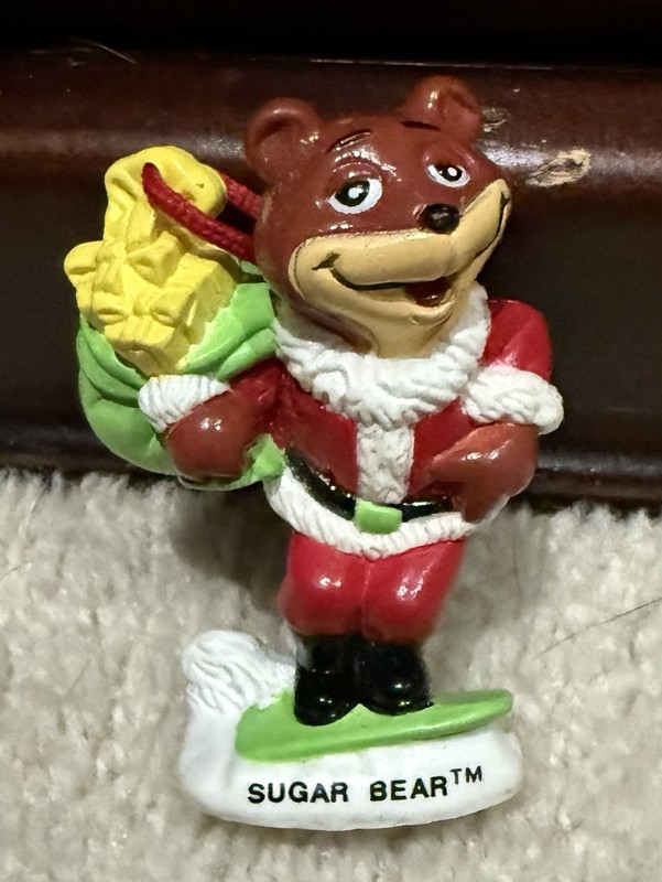VTG 1993 Kraft General Foods Sugar Bear Golden Crisp Santa Christmas Ornament 