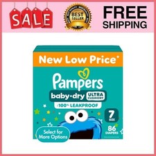 Pampers Baby Dry Baby Diapers,Size 7, 86 Count