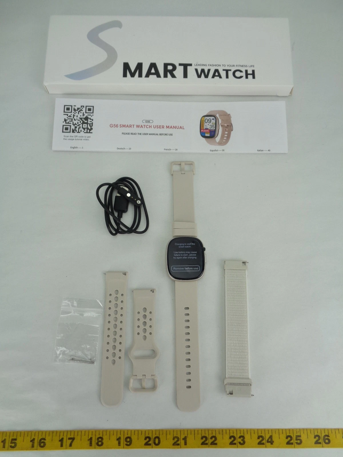 New Smart Watch Fitness Tracker Call Text Waterproof Sport Mode Sleep SpO2 Sand