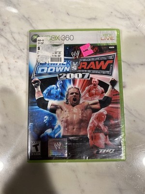 BRAND NEW FACTORY SEALED. WWE SmackDown vs. Raw 2007 Xbox 360 CIB. Best Buy tag.