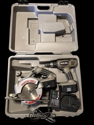Porter-Cable 19.2V Drill Driver & Circular Saw Set w/ Batteries & Case Tested