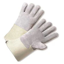 Pip Ks900-Ea Leather Gloves, Cowhide, Gauntlet Cuff, Wing Thumb, Full Finger,